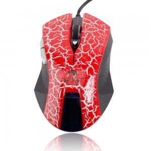 FNB_CHINA 6D Crack Wired Optical Gaming Mouse Red