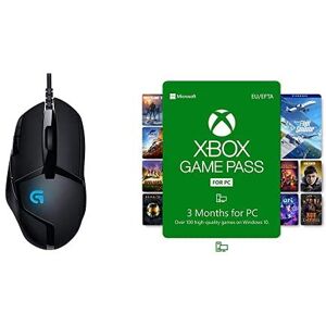 Logitech G402 Hyperion Fury Wired Gaming Mouse, 4,000 DPI, Lightweight, 8 Programmable Buttons + Xbox Game Pass for PC (3 Months)