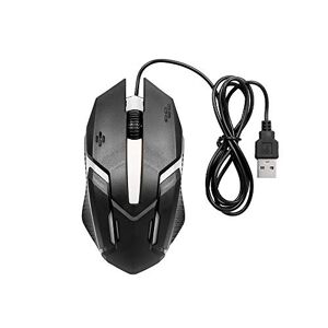SIUKE CM-818 Wired Optical Mouse Gaming Mouse 1200DPI USB Gaming Mouse Ergonomic Mouse with Colorful Breathing Black