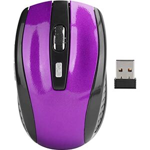 Dpofirs 250Hz Notebook Computer Mouse, Optical Wireless Gaming Mouse, 2.4G Wireless Frequency Hopping Technology, Silent Micro-motion Design, Innovative Red Light Tech(purple)