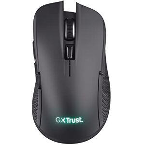 Trust Gaming GXT 923 Ybar Rechargeable Wireless Gaming Mouse, Low Latency 2.4GHz, 50h Battery Life, 200-7200 DPI, 69% Recycled Plastics, Programmable RGB Mouse for Computer, PC, Laptop – Black