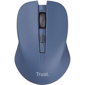 Trust Mydo Silent Wireless Mouse, 82% Recycled Plastics, 1000-1800 DPI, Storable USB Receiver, RF 2.4GHz, For Left and Right Hand Users, Quiet Optical Computer Mouse for PC, Laptop, Mac - Blue