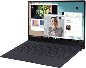 Samsung Wie neu: Samsung Galaxy Book S W767   Snapdragon 8cx   13.3"   8 GB   256 GB SSD   Mercury Grey   Win 10 Home   DE