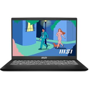 MSI Modern 15 Lifestyle & Business Laptop, 15,6 Zoll Full HD Display, AMD Ryzen 5 7530U Prozessor, 16 GB DDR4 RAM, 512GB SSD, AMD Radeon Graphics, Windows 11 Home, Schwarz, B7M-284