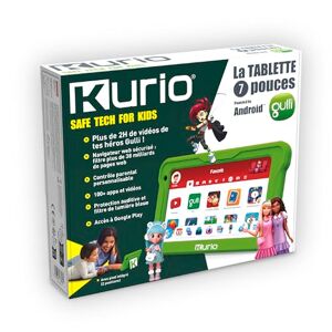 KURIO Das Tablet 7 Zoll Gulli 32 GB für Kinder – Android 13 – anpassbare Kindersicherung & sicherer Browser – Videos Helden Gulli + 100 vorinstallierte Apps & Lernspiele
