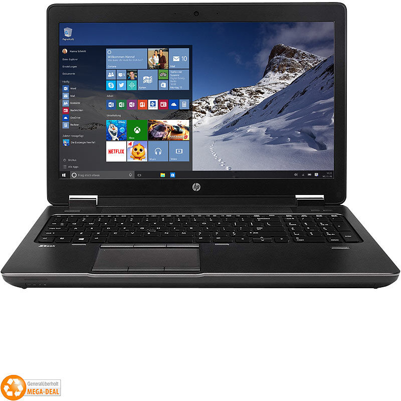 HP ZBook 15 G2, 39,6cm FHD, Core i7, 16GB, 256GB SSD (generalüberholt)