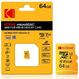 KINSI microSD 64GB- Geeignet für Überwachungskameras, Fahrrekorder, Mobiltelefone und Tablets