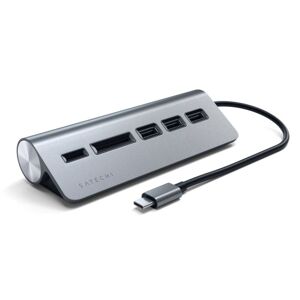 Satechi Type-C Aluminium USB Hub & Card Reader space gray