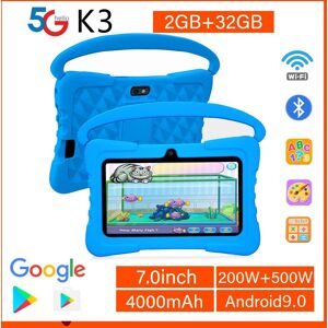 2024 Neues Bdf 7 Zoll Android 9.0 Kinder-Tablet Google Play 32 Gb Rom Silikonschutz Bluetooth 5g Wifi Tablets Kindergeschenke