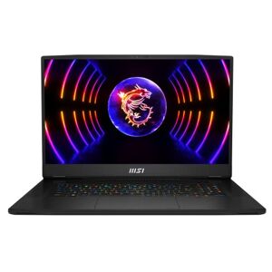 MSI Titan GT77 HX 13VH-045 Gaming Notebook, 43,9 cm (17,3 Zoll) UHD, 144 Hz, Intel Core i9-13980HX, 2x32GB RAM, 2TB SSD, RTX 4080 12GB, Windows 11 Home, QWERTZ Tastatur, Schwarz