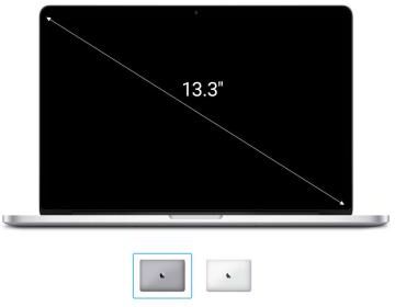 Apple MacBook Pro 2016 13" 2,00 GHz Dual-Core Intel i5 mit 64 MB eDRAM (Turbo Boost bis zu 3,1 GHz) 2,00 GHz 256 GB SSD 8 GB silber