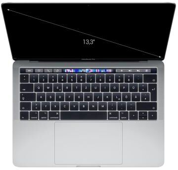 Apple MacBook Pro 2018 13" Touch Bar/ID 2,70 GHz Intel Core i7 1 TB SSD 16 GB silber