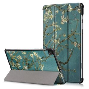 MTK Trifoldet stativetui til Samsung Galaxy Tab S6 Lite - Mandeltræ i blomst
