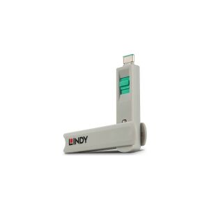 Lindy 40426, Portblokering + nøgle, USB Type-C, Grøn, 5 stk, 10 g