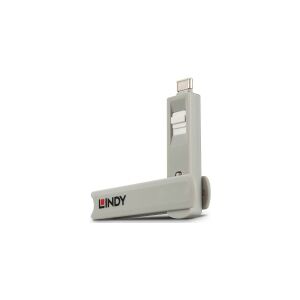 Lindy 40427, Portblokering + nøgle, USB Type-C, Hvid, 5 stk, 10 g