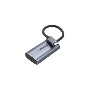 Unitek V1414A - Videoadapter - 24 pin USB-C han til HDMI hun - 15 cm - space grey - 8K60 Hz support