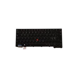 Lenovo Lite-On - Notebooks udskiftningstastatur - med Trackpoint - bagbelyst - Nordisk - sort - for ThinkPad L13 Gen 3 21B3, 21B4, 21BA  L13 Yoga Gen 3 21B6, 21BC  X13 Gen 3 21BQ, 21CN