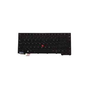 Lenovo Lite-On - Notebooks udskiftningstastatur - med Trackpoint - bagbelyst - tjekkisk/slovakisk - sort - for ThinkPad L13 Gen 3 21B3, 21B4, 21BA  L13 Yoga