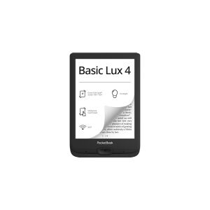 PocketBook Basic Lux 4, 15,2 cm (6), E blæk carta, 758 x 1024 pixel, ACSM, AZW, AZW3, CBR, CBZ, CHM, DOC, DOCX, DjVu, EPUB, EPUB DRM, FB2, FB2.ZIP, HTM, HTML, MOBI,..., BMP, JPEG, PNG, TIFF, 8 GB