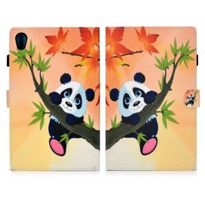 Generic Lenovo Tab M10 HD Gen 2 læderetui med smukt mønsterprint - Panda Multicolor