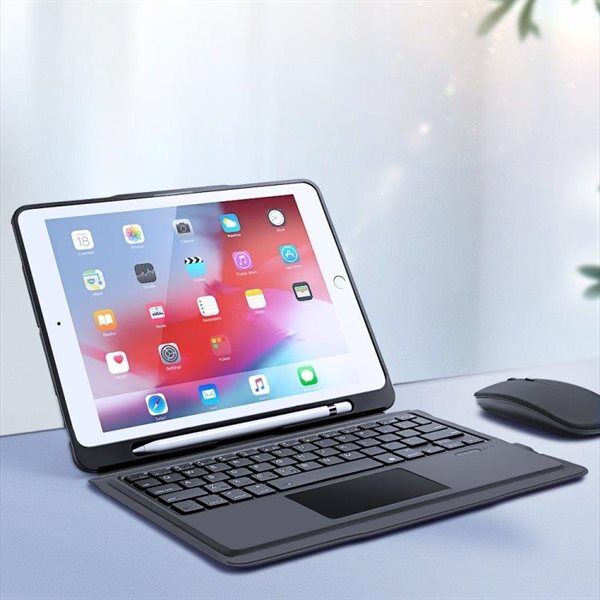 24hshop Tastaturfoderal til iPad Pro 9.7 Sort