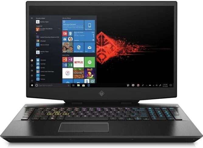 HP Portátil Gaming HP OMEN 17-CB1002NS (Intel Core i7-10750H - NVIDIA GeForce RTX 2060 - RAM: 16 GB - 512 GB SSD PCIe - 17.3'')