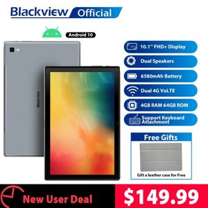 Blackview-Tablette PC Tab 8  10.1 pouces  Android 10.0  Google Play  appel telephonique 4G  4 Go de
