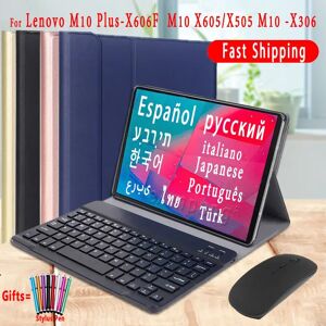 eAmpang Étui clavier pour Lenovo Xiaoxin Pad 2022 TB-ogeneFU  Tab M10 FHD Plus 10.3 X606 HD 2ND 10.1 X306