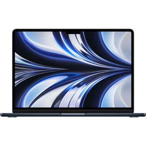 Apple MacBook Air 13'' 256Go SSD 8Go RAM Puce M2 CPU 8 coeurs GPU 8 coeurs Minuit mi 2022 - Publicité