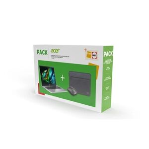 Acer Pack FNAC-DARTY Aspire A315-510P-32E9 15.6" Intel Core i3 N305 RAM 8 Go LPDDR5X 256 SSD Intel UHD Graphics + SOURIS SANS FIL + HOUSSE - Publicité