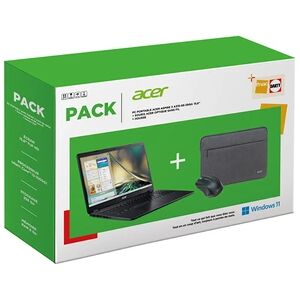 PACK ASPIRE 3 A315 15,6'' + SOURIS ACER OPTIQUE SANS FIL + HOUSSE - Publicité