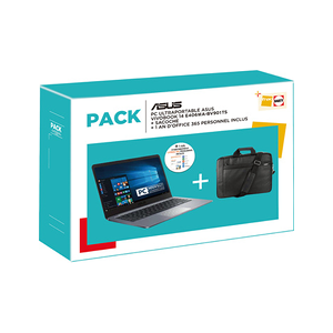 Asus E406MA-BV901TS + SACOCHE + 1 AN D'OFFICE 365 PERSONNEL INCLUS - Publicité