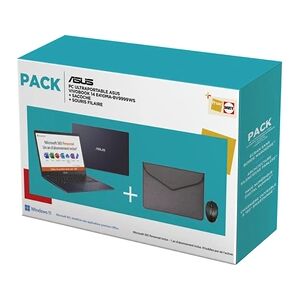 Asus Pack FNAC-DARTY VIVOBOOK E410MA 14" HD Intel Celeron 4020 4 Go RAM 128 Go eMMc + Souris filaire + Sacoche - Publicité