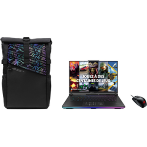 Asus ROG SCAR-G16 16" QHD+ 240Hz Nebula  Intel Core i9 14900HX RAM 64 Go DDR5 2T0 SSD GeForce RTX 4090 Technologie Numpad - TGP 175W + Souris + Sac à dos - Publicité