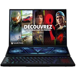 Asus ROG ZEPHYRUS DUO GX650RW 16" XQGA 165hz et ScreenPad Plus AMD Ryzen 7 6800H RAM 32 Go DDR5 1 To SSD GeForce RTX 3070 Ti TGP 150w Noir - Publicité