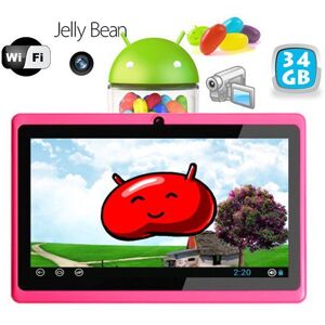 Tablette Tactile 7 Pouces Multi Touch Android Google Play Wifi 40Go Rose YONIS