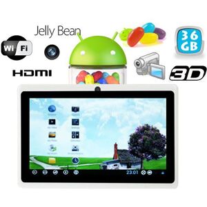 Tablette Tactile 7' Android 6.0 HD Double Caméra 48 Go Blanc YONIS