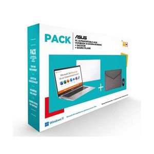 Pack PC Ultra-Portable Asus Vivobook 14 E410MA-BV999WS 14" Intel Celeron 4 Go RAM 128 Go eMMC Blanc + Pochette + Souris filaire - Publicité