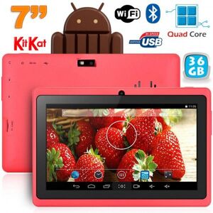 Tablette Tactile 7 Pouces Quad Core Bluetooth 1Go Ram Android Lollipop 40Go Rose - YONIS