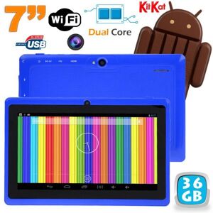 Tablette Tactile Android 4.4 Kitkat 7 Pouces Dual Core 36Go Dual Cam Flash Bleue - YONIS