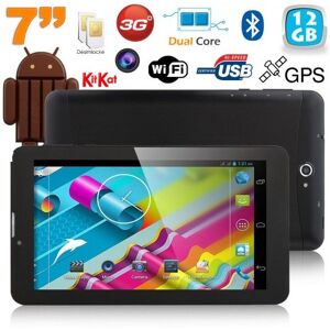 Phablette Numérique Écran Tactile 7 Pouces Android Dual Sim Dual Core 12 Go Noir YONIS