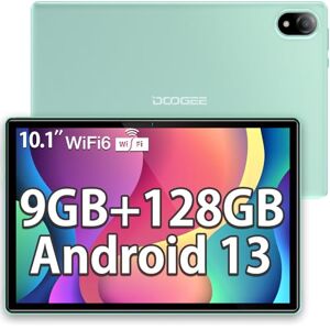 DOOGEE U10 Tablette 10,1 Pouces Android 13, Tablette Tactile 4 Go RAM+128 Go ROM (TF 1To), Caméra 8+5MP, Écran IPS HD, Batterie 5060mAh, Quad-Core, 2 Haut-Parleurs Stéréo, Vert - Publicité