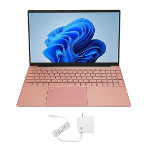 Luqeeg Ordinateur Portable Rose 15,6 Pouces, Processeur Celeron N5095, 16 Go de RAM, écran IPS HD 1920 X 1080, 11, 100-240 V (Prise UE 16 + 128G) - Publicité