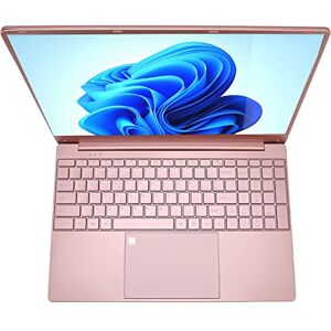 Cuque Ordinateur Portable 15,6 Pouces, Multi-Interface 12 Go de RAM 128 Go de ROM Rose Gold 100-240 V 1080 P Fingerprint Unlock Laptop avec pavé Numérique pour Le Bureau pour (12+128G Prise UE) - Publicité