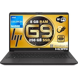 HP 250 G9 Ordinateur portable, RAM 8 Go DDR4, Ssd M2 128 Écran HD 15,6”, Intel Celeron 2 Core jusqu'à 2,8 GHz, Wi-fi, 3 USB, webcam HD, Win 11 Pro 64 bits, Libre office, prêt à l'emploi, Italia NOIR - Publicité