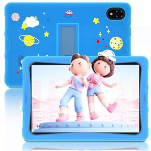 DOOGEE U10 Kid Tablette Enfants 10.1 Pouces IPS HD, Tablettes Tactiles Quad Core Android 13, avec WiFi6, 9 Go +128 Go/TF 1To, GMS, Matériau en Silicone Alimentaire, Widevine L1 TUV (Bleu) - Publicité