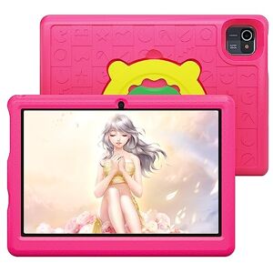 Wqplo Tablet for Kids Android 12 Kids Tablet with 32 GB ROM, Dual Camera, Bluetooth, 5000mAh Battery (Rose) - Publicité