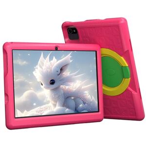 Yicty Tablette Enfants 10,1 Pouces Android 13 avec écran Tactile 1280x800 IPS Quad-Core 64 Go ROM Tablette éducative et divertissante à contrôle Parental avec étui Antichoc (Rose) - Publicité