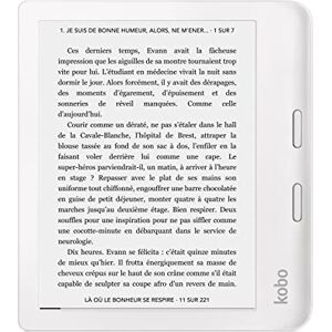 Kobo Libra 2 | Liseuse eBook et AudioBook | Écran Carta HD 7’’ | Luminosité  réglable et température de Couleur | 32Gb | Waterproof Noir