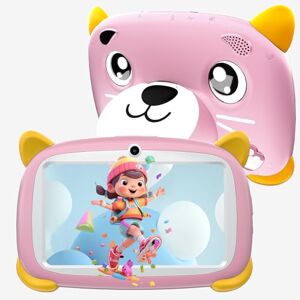 DOOGEE U7 Tablette Enfants 7 Pouces, Tablette Android 4GO RAM + 32GO ROM/TF 1TB Contrôle Parental, Tablette Tactile GMS Certified/Double Caméra/WiFi/Type C,Rose - Publicité